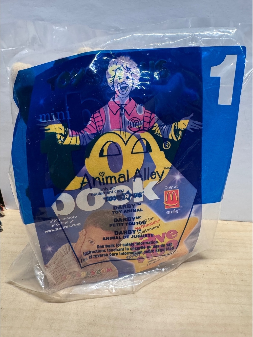 2001 McDonald's Animal Alley Toys R Us Toy #1 Darby NIB
